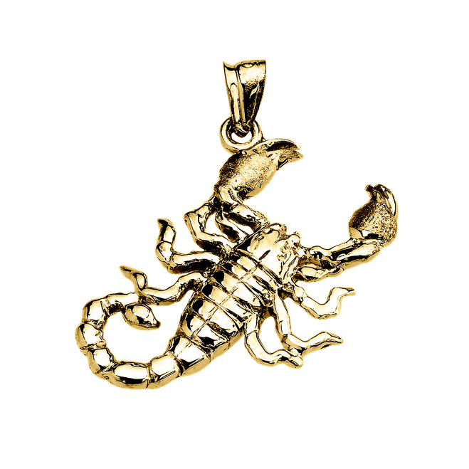 Solid gold scorpion pendant clearance