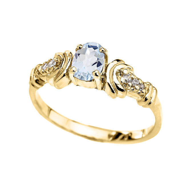 Solid 14 K Yellow Gold Natural Diamond Pave Proposal Ring ...