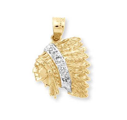 Western Star 5700 >> Gold Indian Chief Head Pendant | CZ Indian Chief Head Pendant | Gold Native American Head Pendant Western Star 5700 >> Gold Indian Chief Head Pendant | CZ Indian Chief Head Pendant | Gold Native American Head Pendant
