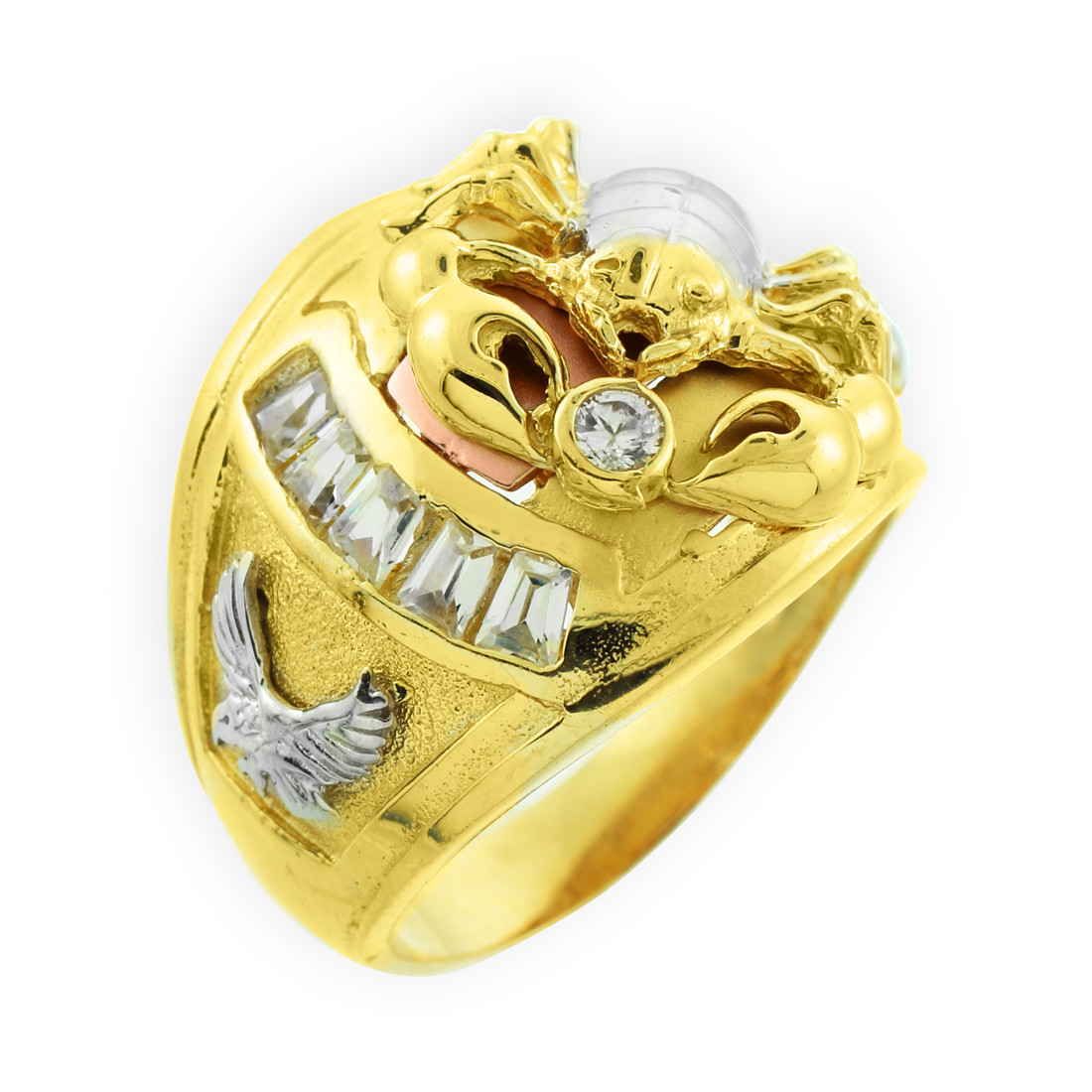 Men's Solid 14k Gold Scorpio Zodiac Stunning Scorpion Band Ring (size 6 ...