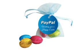 Easter Egg Organza Bag With Swing Tag