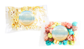 Beach Watercolour Square Popcorn Bag With Personalisation