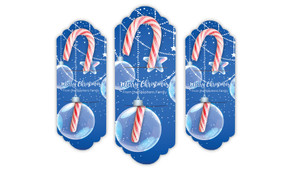 Crystal Baubles Personalised Candy Cane Card