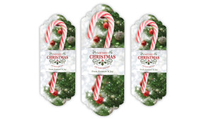 Bokeh Tree Personalised Candy Cane Card