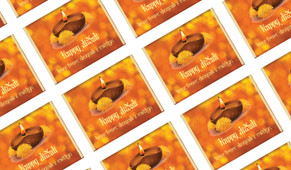 Bokeh Candle Personalised Diwali Mini Chocolates
