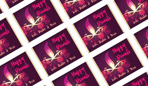 Abstract Flame Personalised Diwali Mini Chocolates