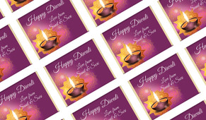 Purple Diwali Personalised Mini Chocolates