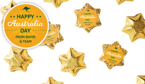 Green & Gold Australia Day Chocolate Stars