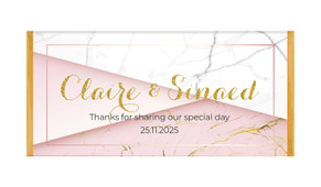 Pink And Marble Personalised Chocolate Bar