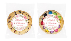 Classic Rose Border Personalised Wedding Cookie