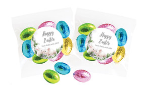 Bunny Kiss Personalised Bag Of Easter Eggs