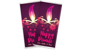 Abstract Flame Diwali Personalised Chocolates