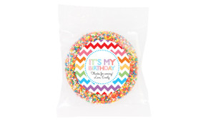 Chevron Rainbow Personalised Giant Chocolate Freckle