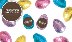 Let Us Design For You Personalised Chocolate Half Easter Eggs