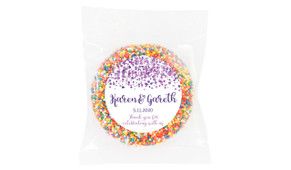 Confetti Purple Personalised Giant Chocolate Freckle