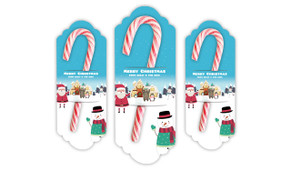 At The North Pole Personalised Candy Cane Card