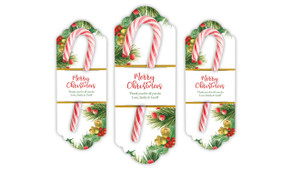 Branch Border Personalised Candy Cane Card
