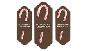 Let Us Design For You Personalised Candy Cane Card