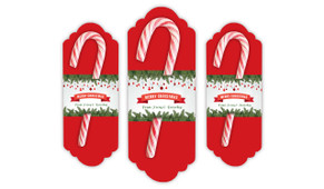 Personalised Candy Cane Card