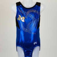 Black & Ocean Mystique Mesh Racerback Leotard