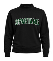 MSU SPARTANS Mock Neck Crew