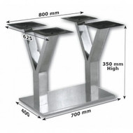 SL13-58-576 YY-Shape Stainless Steel Table Base 350H