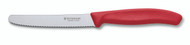 Victorinox Serrated Knife Round Tip 11cm Pointed Red
