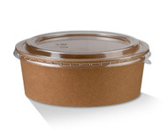 Raised PET Lid 150mm for Kraft Salad Bowl 16/25/32oz 150mm - Box of 300