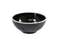 Vintage BLACK/WHITE Rim Enamel Look Round Bowl - 150x70mm