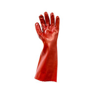 Dipped PVC Elbow Length Gloves 45cm - Red