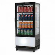 Bromic CT0080G4BC Black Countertop Beverage Chiller Curved Glass - 80 Litre