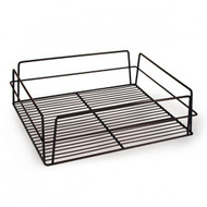 RECT HIGH SIDED GLASS BASKET -BLACK PVC COATED