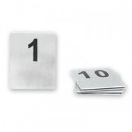 FLAT TABLE NUMBER SET-18/10, 80x100mm     1-10