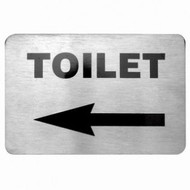 WALL SIGN- G. TOILET -LEFT 18/10 120x80mm