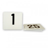TABLE NUMBER SET-1-25  ,WHITE ON BLACK