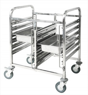 DOUBLE LOW GASTRONORM TROLLEY -2 X 6 TRAYS - Catering Equipment ...