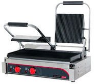 Anvil TSS3000 15 AMP DOUBLE PANINI PRESS -RIBBED TOP/FLAT BOTTOM PLATE. Weekly Rental $8.00