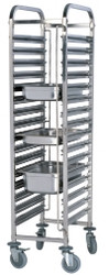 TRS0015 - SINGLE GASTRONORM TROLLEY -15 TRAYS