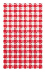 RED GINGHAM GREASEPROOF PAPER SHEETS 190 x 310mm