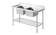 SIMPLY STAINLESS SS06.1200. DOUBLE SINK BENCH. Weekly Rental $17.00