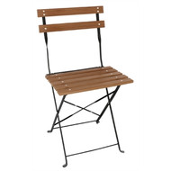GJ766 -  Faux Wood Bistro Folding Chairs (Pack of 2)