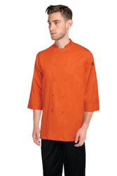 Orange 3/4 Sleeve Chef Jacket