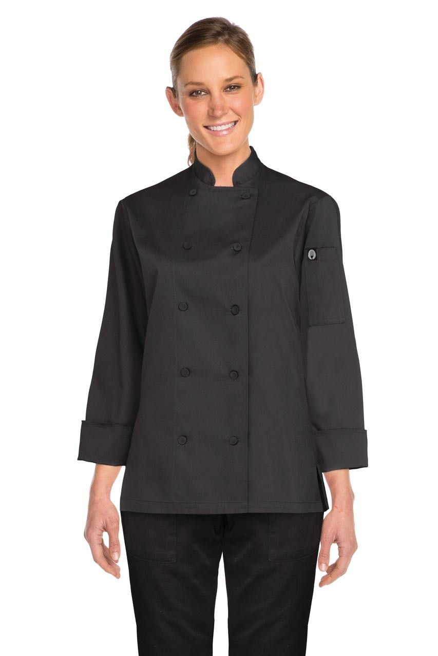 Marbella Womens Black Chef Jacket - Catering Equipment Warehouse ...