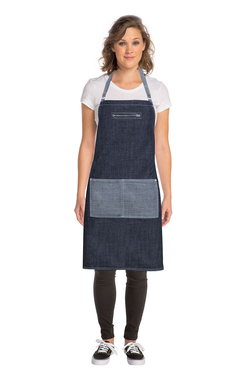 Manhattan Blue Denim Cross Back Apron - Catering Equipment Warehouse ...