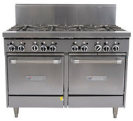 GARLAND GF48-8LL Restaurant Series Gas 8 Open Top Burners 2 Space Saver Ovens. Weekly Rental $120.00