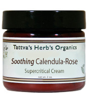 Soothing Calendula-Rose Cream-NON GMO Facial Cream - Rich Moisturizer For Any Skin Type 2oz