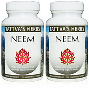 Neem Leaf Holistic Extract - Internal Detox ,Supports Healthy Skin 500 mg. 240 Vcaps Herbal Supplement 4 Month Supply - from Tattva's Herbs