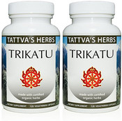 Trikatu Holistic Extract - Non GMO - Supports Healthy Digestion, Enzymes, 500 mg. Herbal Supplement 240 Vcaps .4 Month Supply from Tattva's Herbs.
