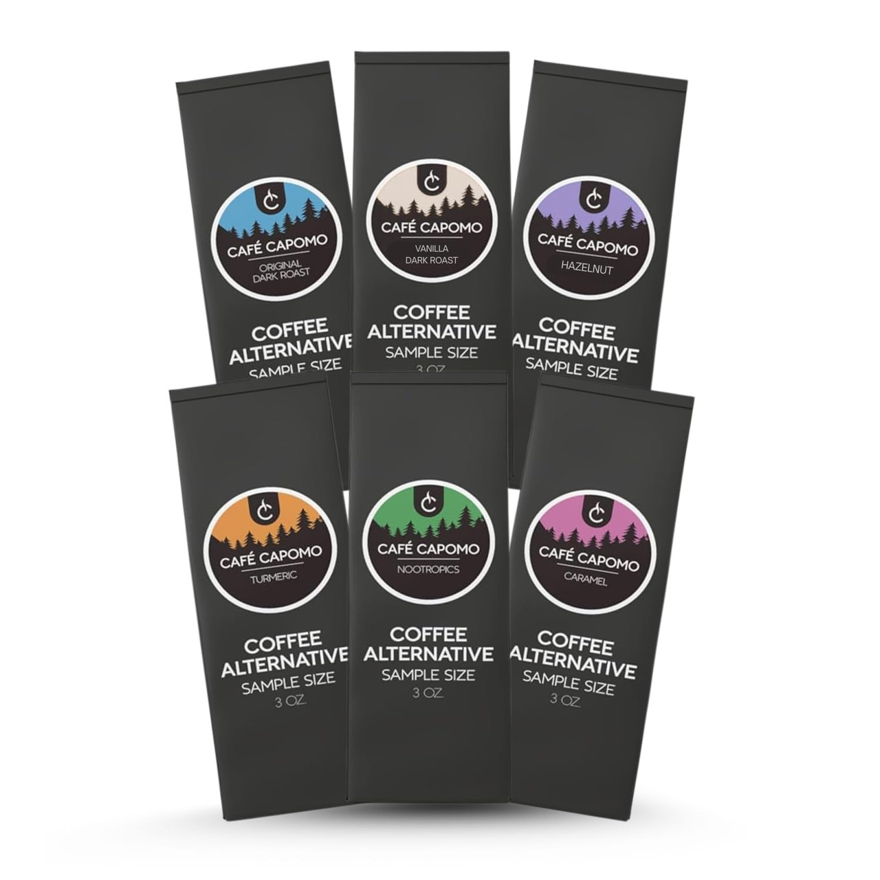 Cafe Capomo Sampler Pack - 5 Flavors Plus Focus With Nootropics Cafe Capomo Sampler Pack - 5 Flavors Plus Focus With Nootropics