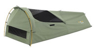 OZtrail Wentworth Single 12oz Canvas Swag with Alloy Poles
